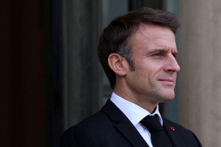 French President Macron meets Barzani, President of the Kurdistan Region in Iraq, in Paris