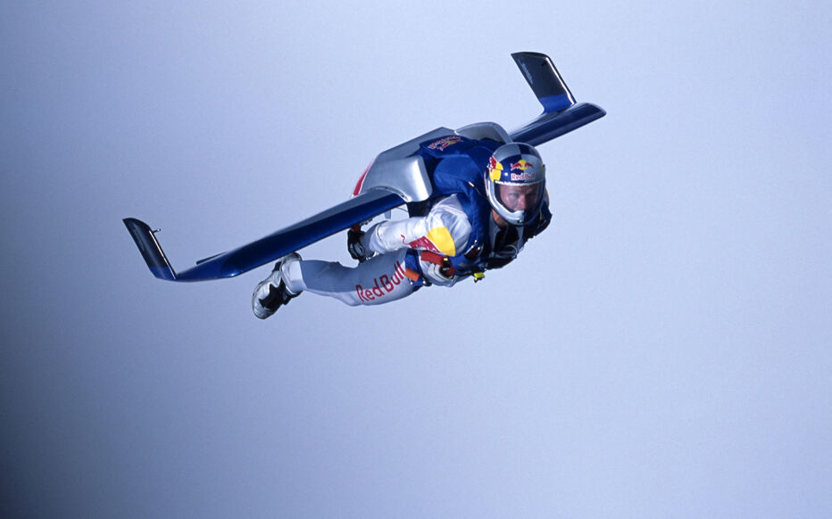 FILE PHOTO: Skydiver Felix Baumgartner is seen during practice attempt to freefall cross English Channel