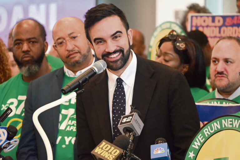 Zohran Mamdani, Democratic Nominee For New York City Mayor Speaks At DC37 Endorsement Event In New York City