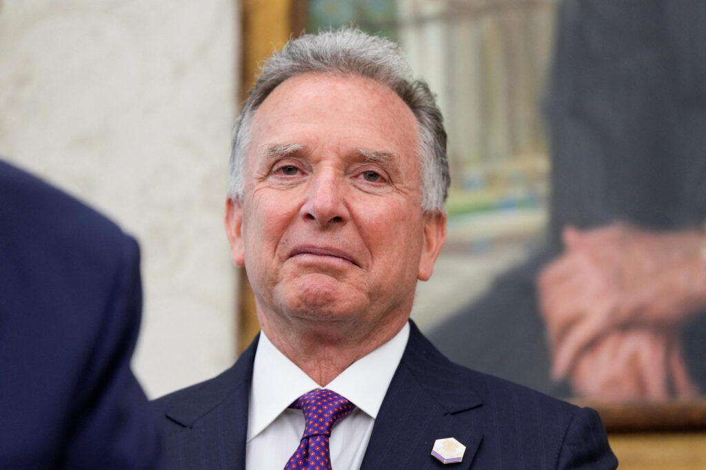 U.S. President Donald Trump swears-in Special Envoy Steve Witkoff at the White House in Washington