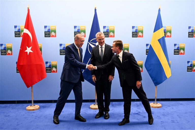 NATO ​Secretary General meets Sweden's Kristersson and Turkey's Erdogan in Vilnius
